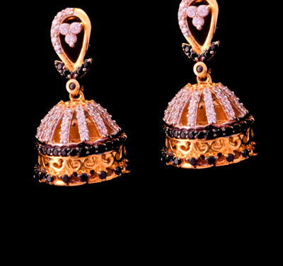 Bhima Jewellers 18k 750 Rose Gold and Diamond Drop Earrings for Women   Amazonin Fashion